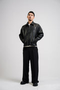 VIO-Leather jacket (Black)