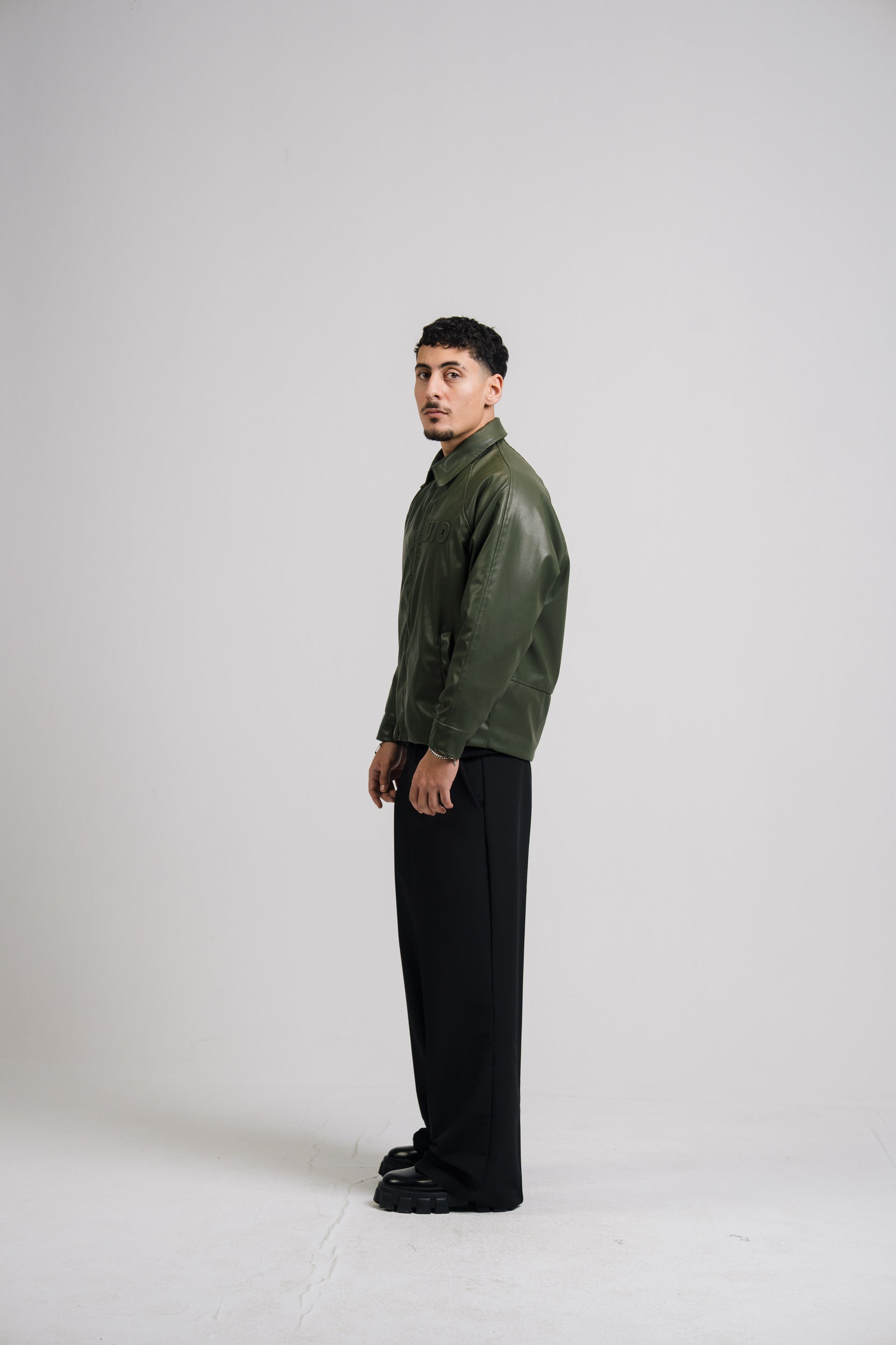 VIO-Leather jacket (Green)