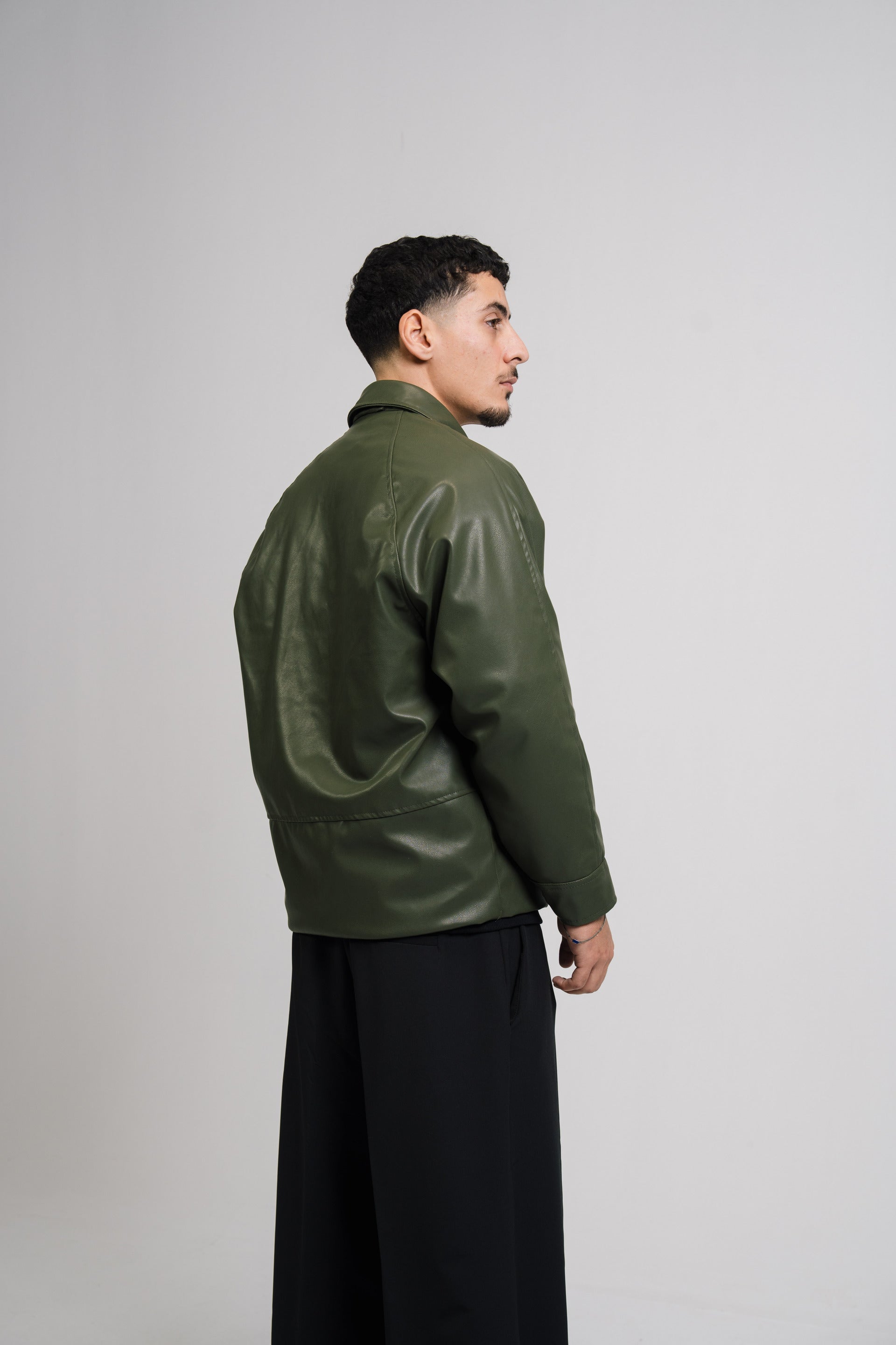 VIO-Leather jacket (Green)