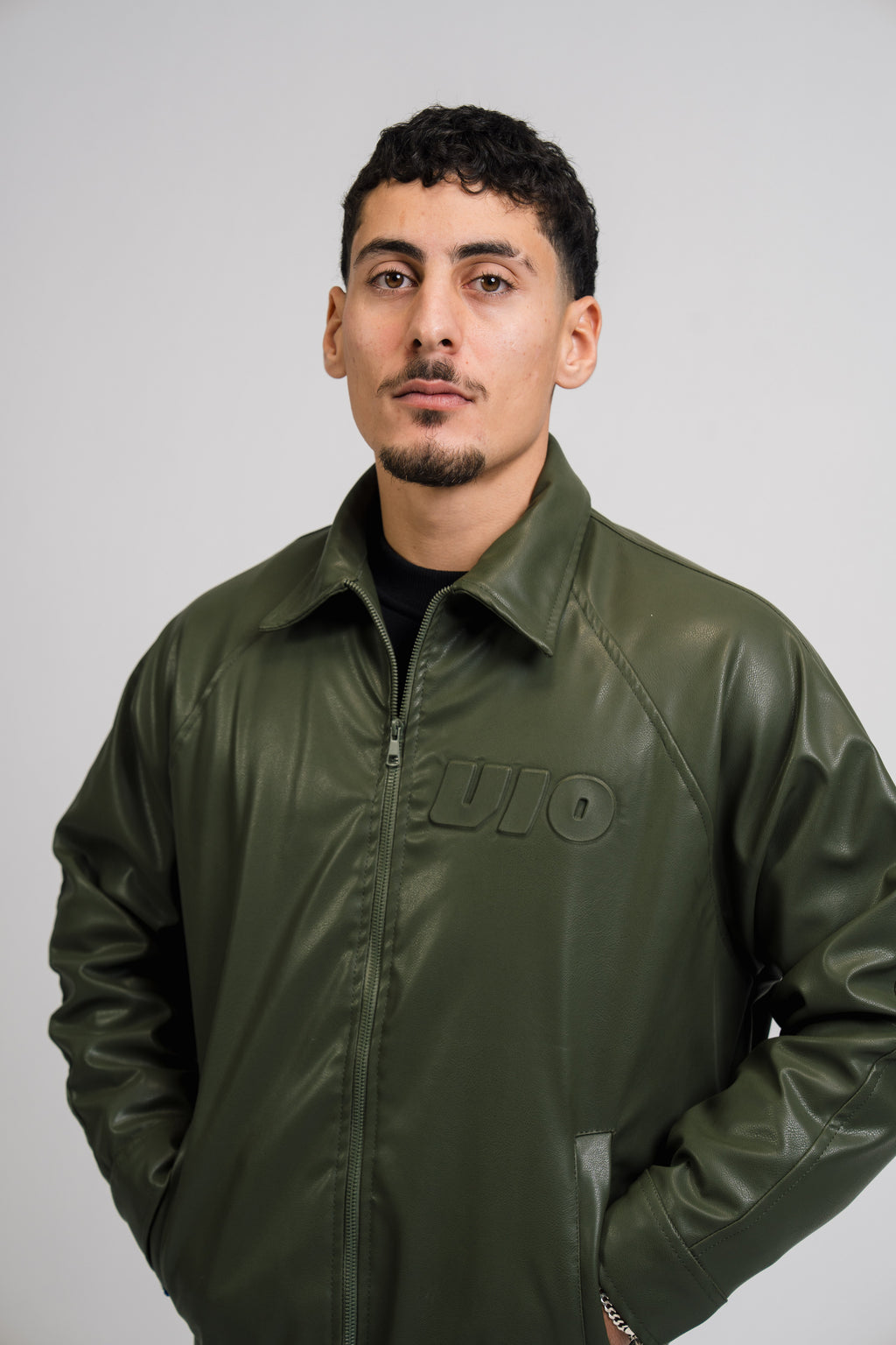 VIO-Leather jacket (Green)