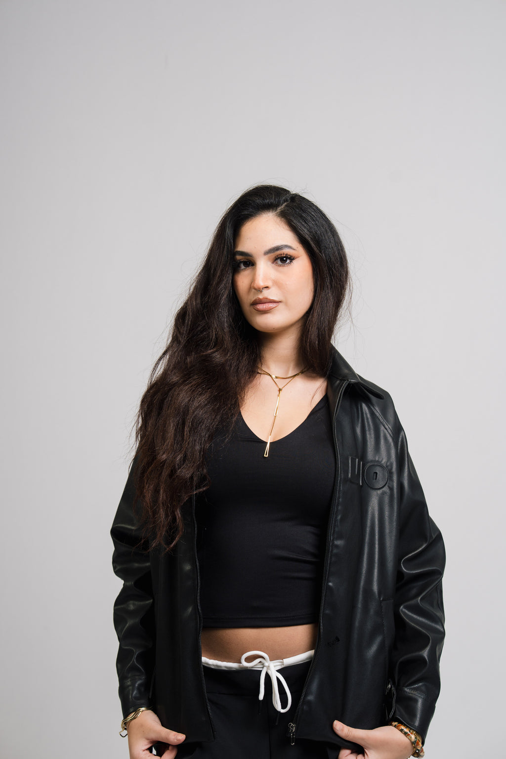 VIO-Leather jacket (Black)