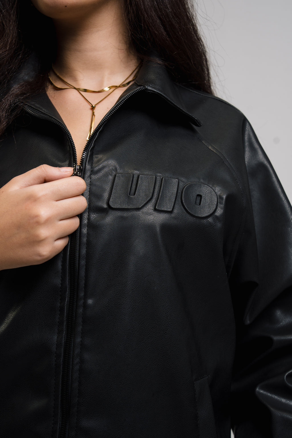 VIO-Leather jacket (Black)