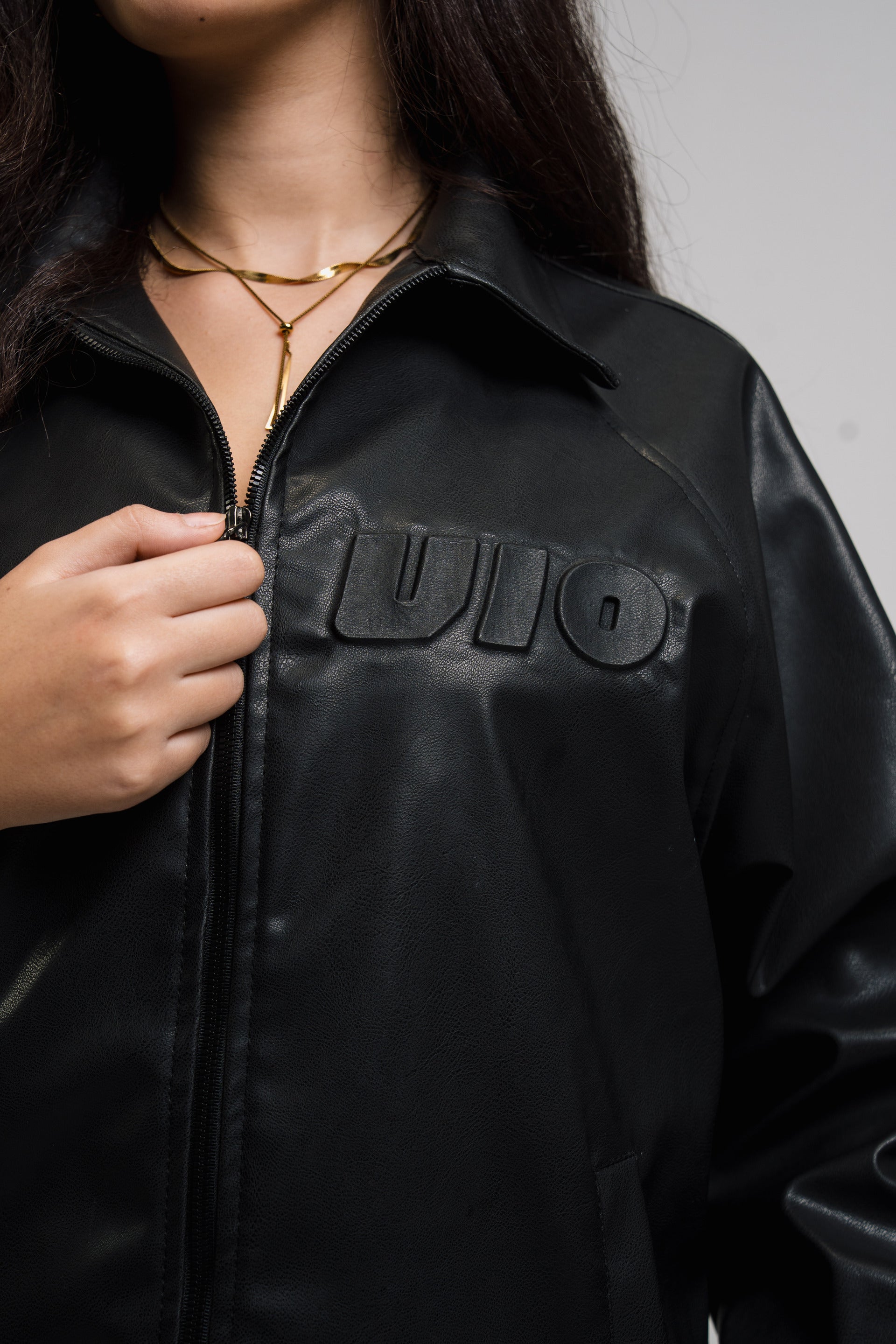 VIO-Leather jacket (Black)