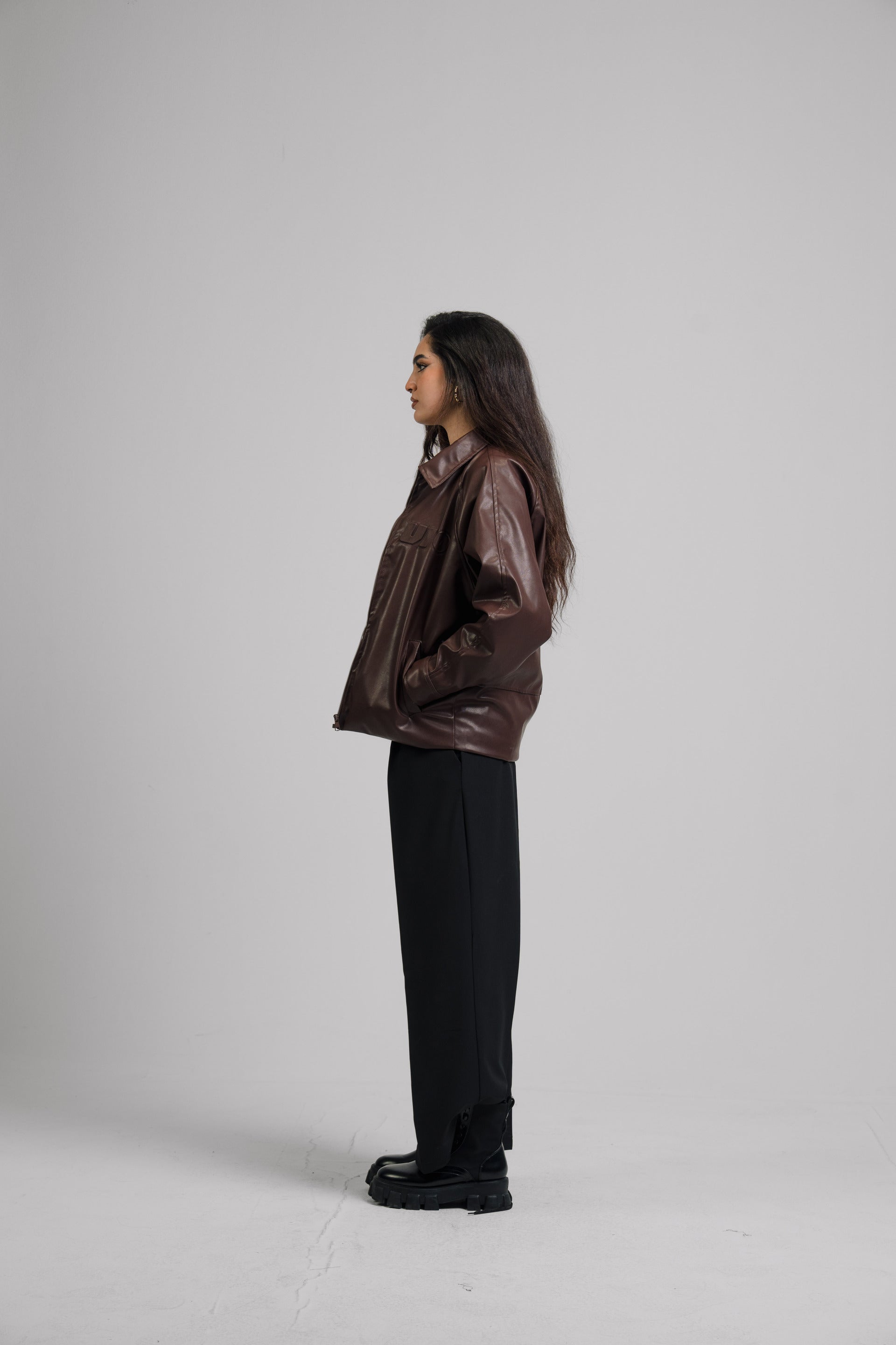 VIO-Leather jacket (Brown)