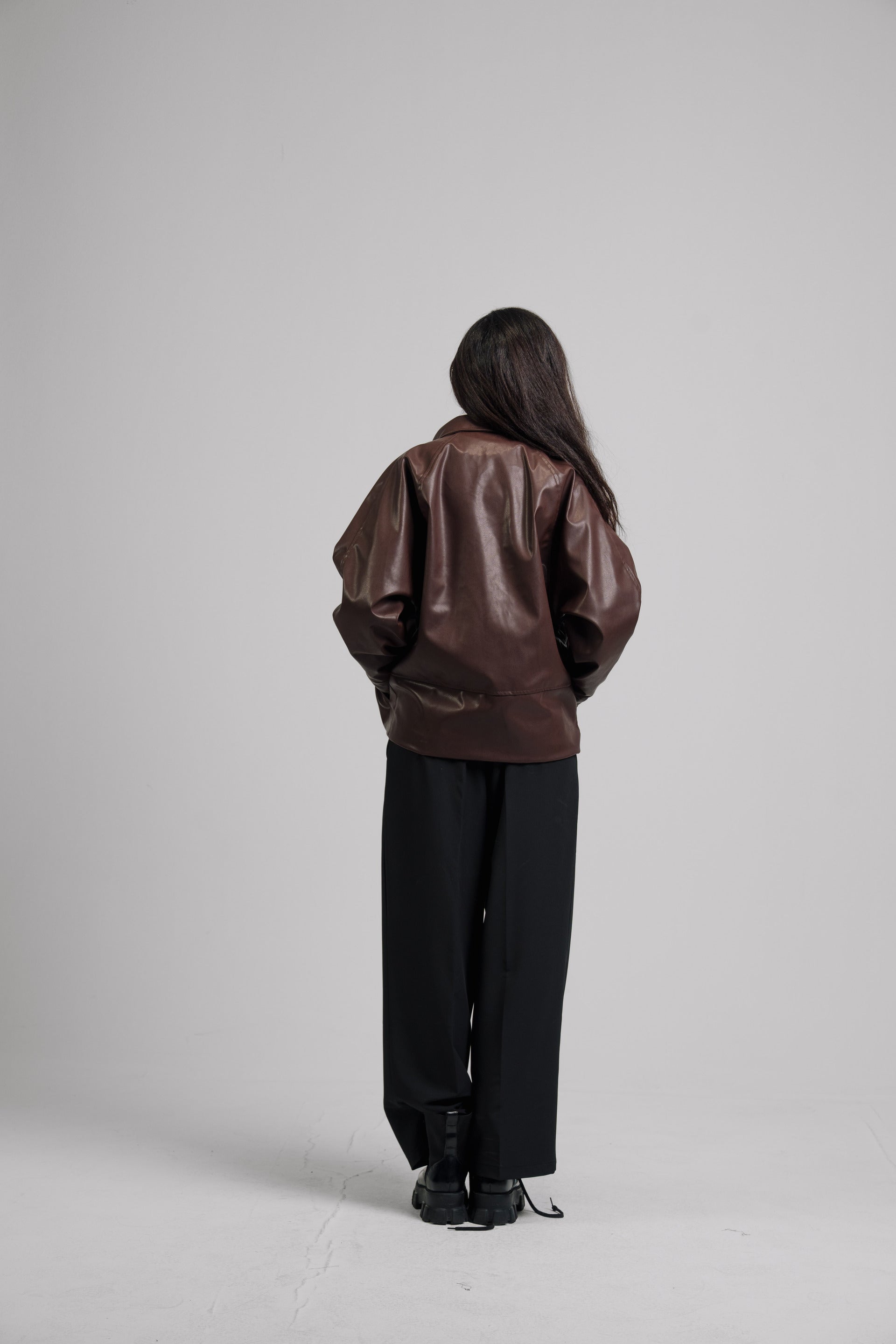 VIO-Leather jacket (Brown)
