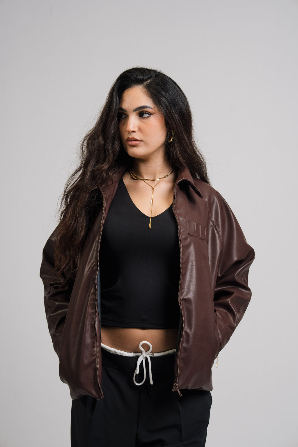 VIO-Leather jacket (Brown)
