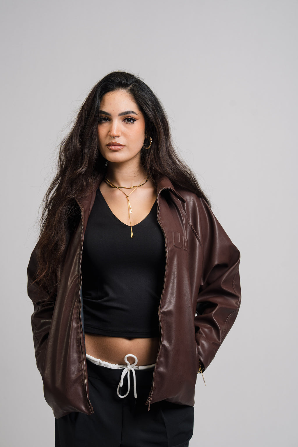VIO-Leather jacket (Brown)