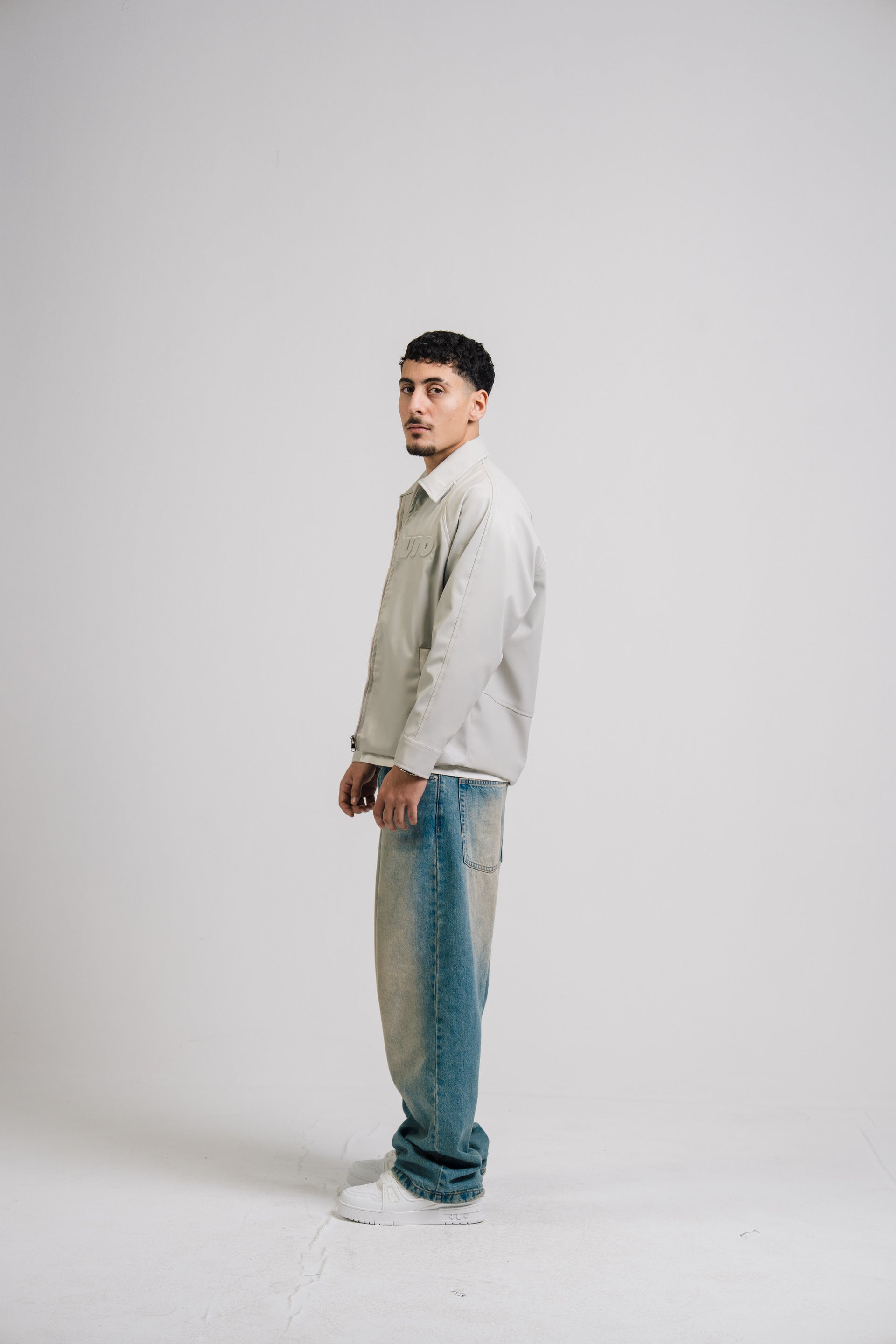 VIO-Leather jacket (Grey)