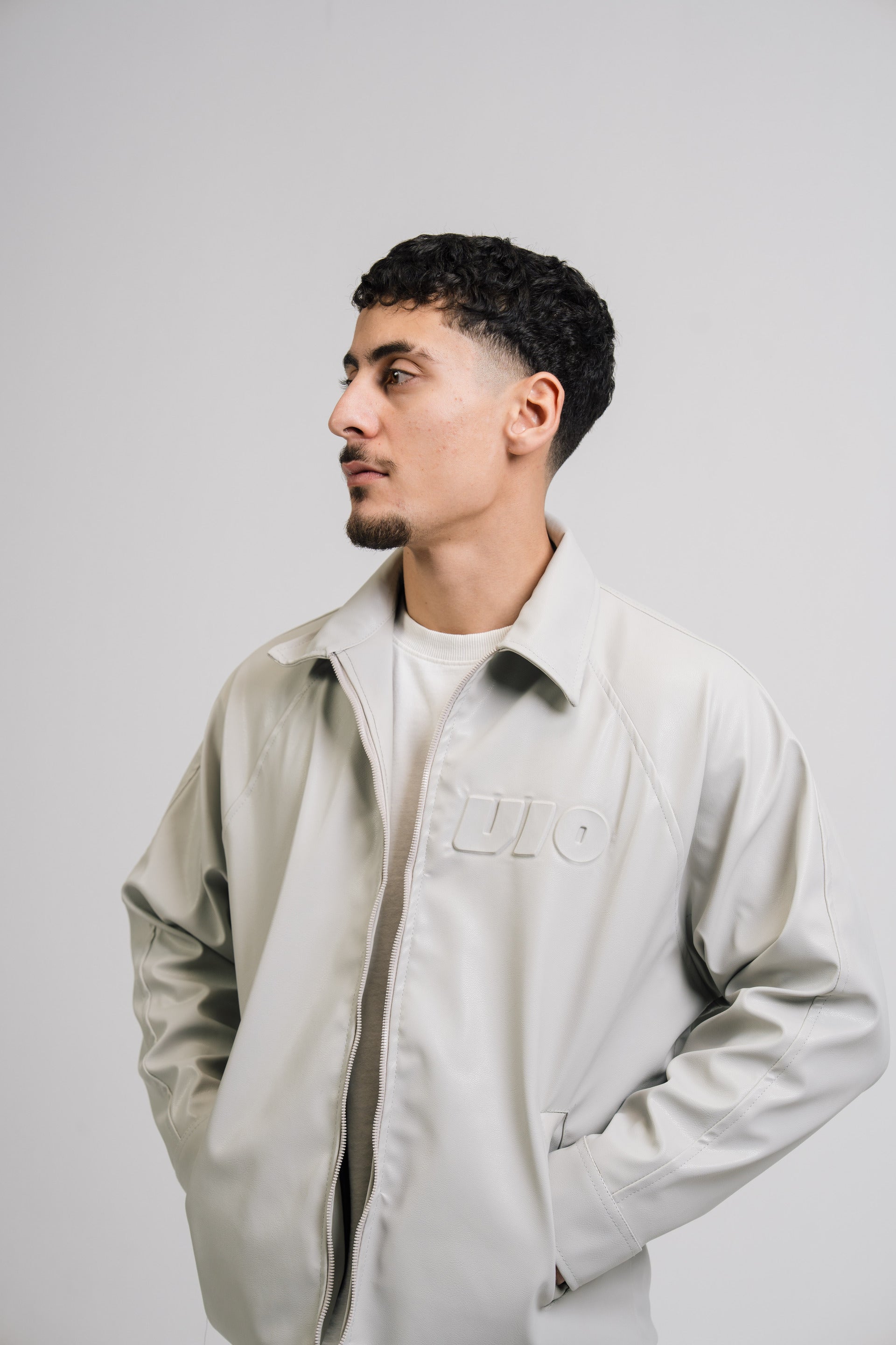 VIO-Leather jacket (Grey)