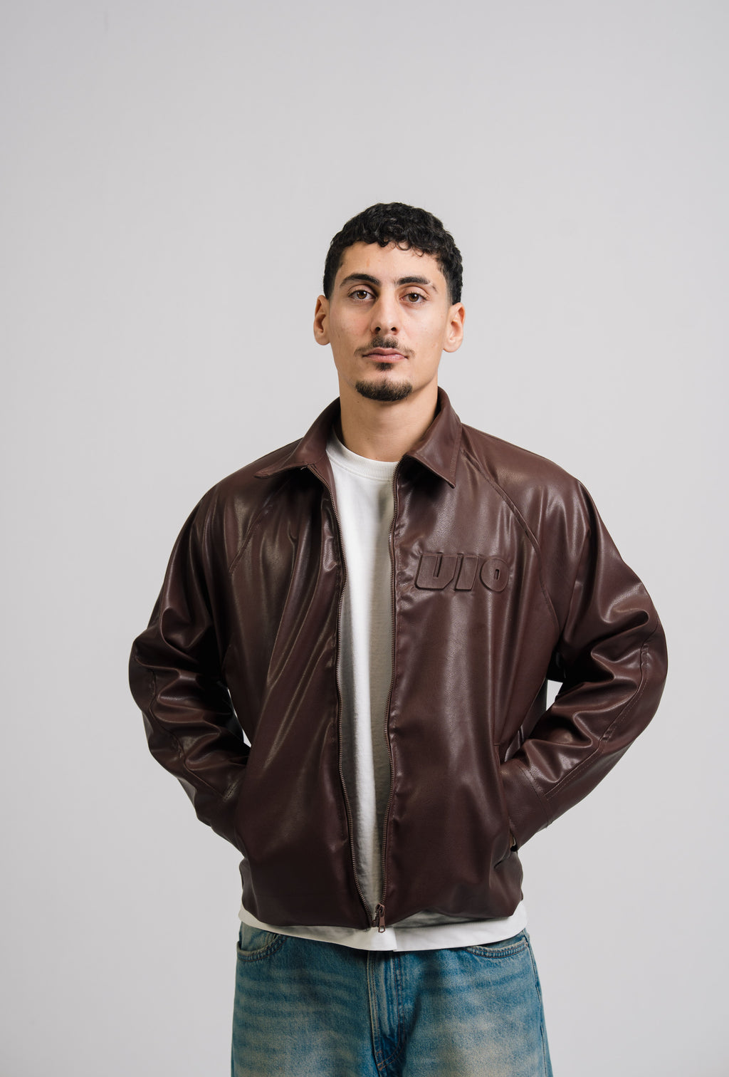 VIO-Leather jacket (Brown)