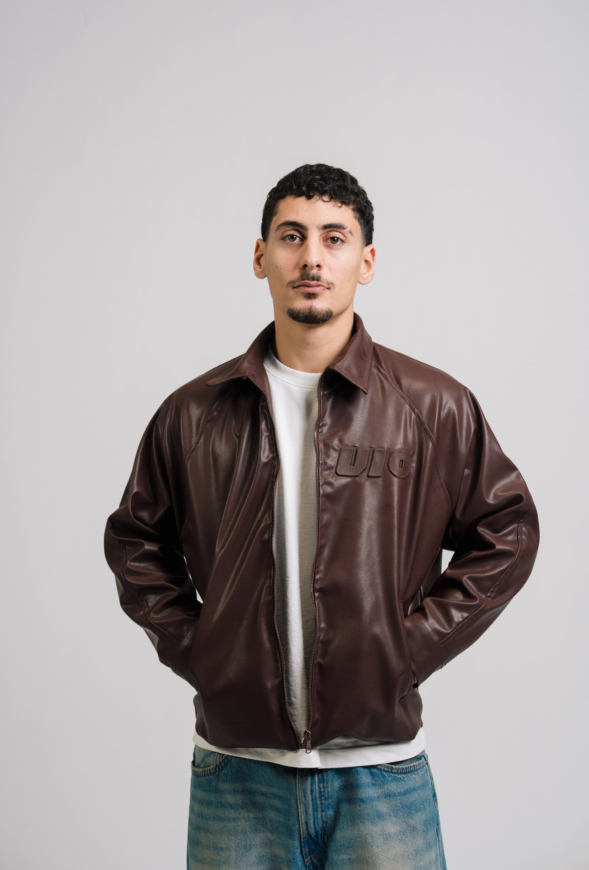 VIO-Leather jacket (Brown)