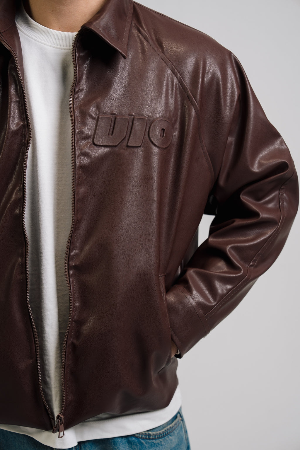 VIO-Leather jacket (Brown)
