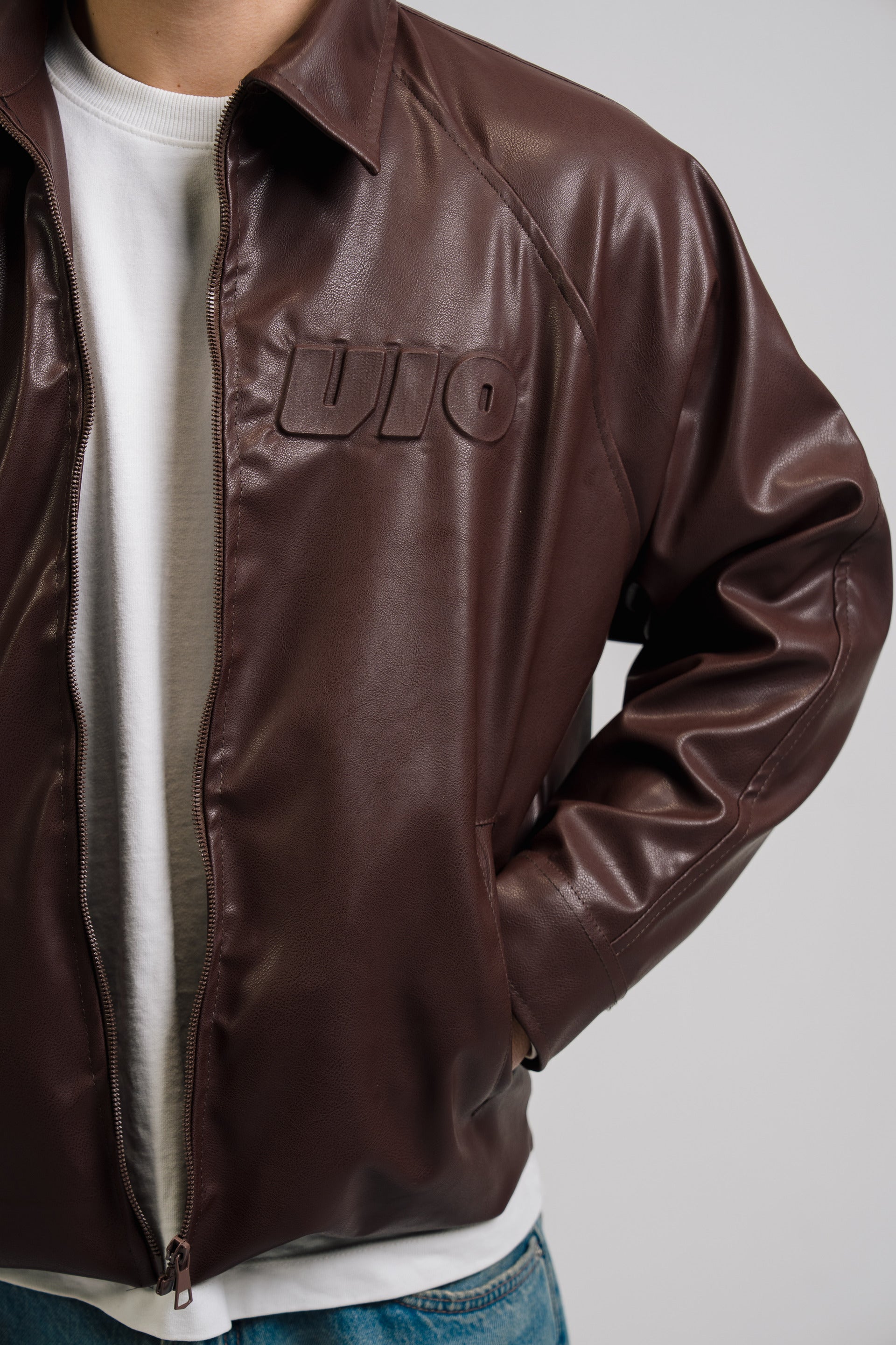 VIO-Leather jacket (Brown)