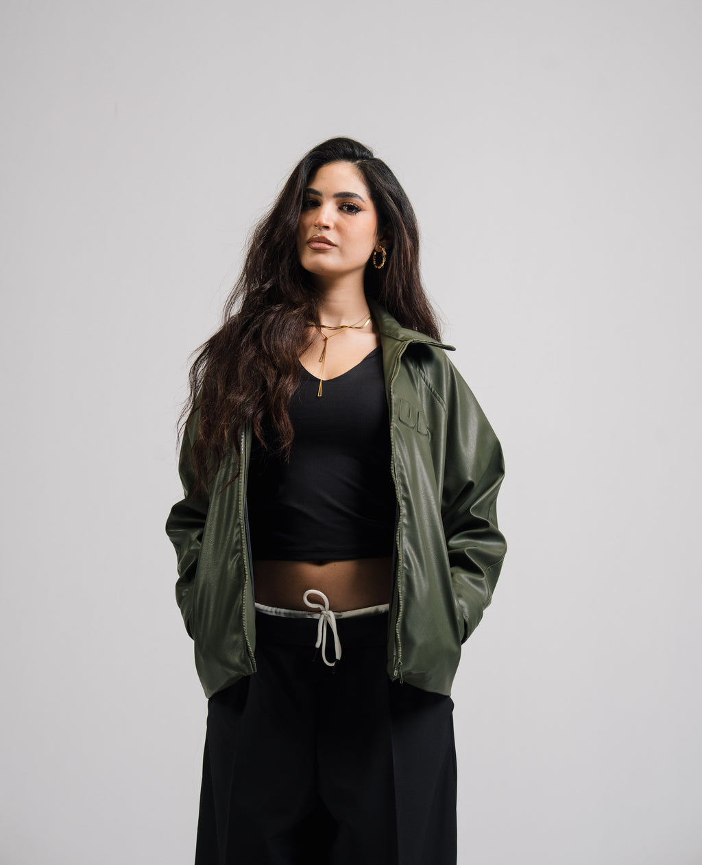 VIO-Leather jacket (Green)